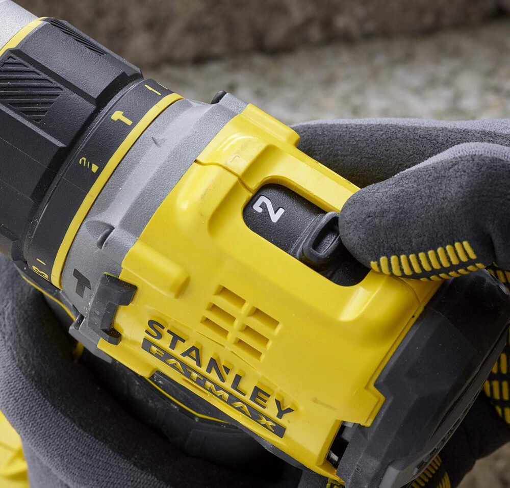 Stanley Hammer Drill BRUSHLESS V20 18V 80Nm with 2 Li-Ion 2Ah Batteries