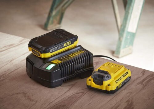 Stanley Hammer Drill BRUSHLESS V20 18V 80Nm with 2 Li-Ion 2Ah Batteries