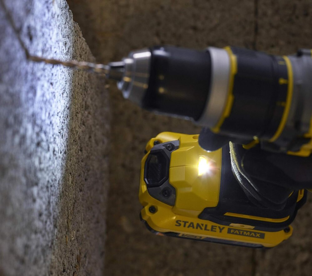 Stanley Hammer Drill BRUSHLESS V20 18V 80Nm with 2 Li-Ion 2Ah Batteries