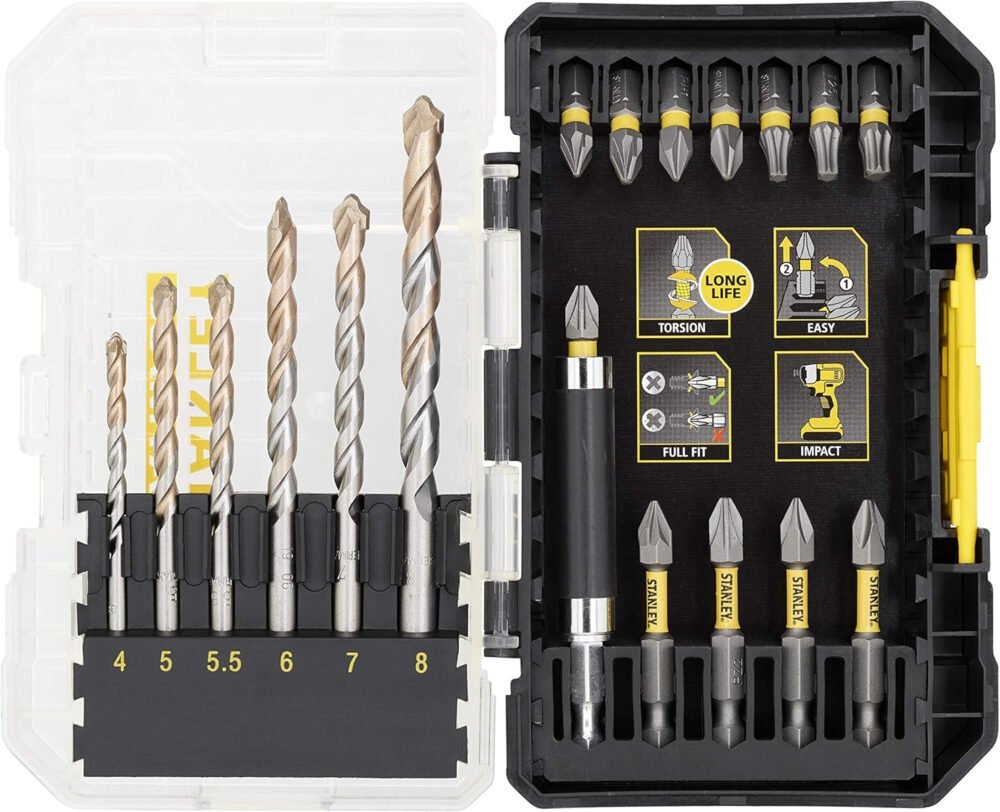 STANLEY FATMAX Masonry and Impact Screwdriver Drilling Bit Set