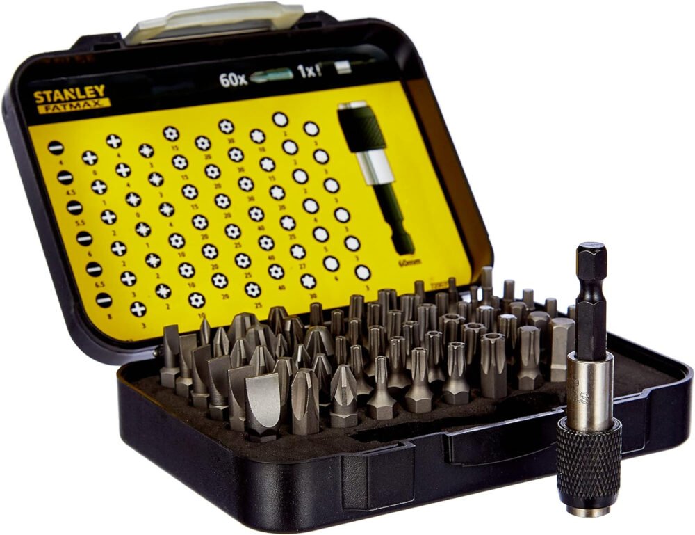 Stanley 1-13-902 Bit Set, 1/4 Drive, 61 Pieces