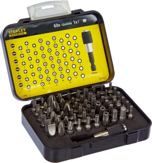 Stanley 1-13-902 Bit Set, 1/4 Drive, 61 Pieces