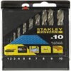 STANLEY Fatmax STA56043-QZ 10 Piece High Speed Steel Metal Drill Bit Set, Includes 1mm, 2mm, 3mm, 4mm, 5mm, 6mm, 7mm, 8mm, 9mm, 10mm