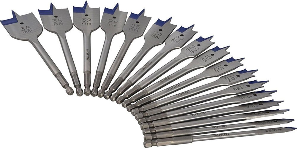 Irwin 17pc Blue Groove 4X Flat Spade Bit Set 6-38mm